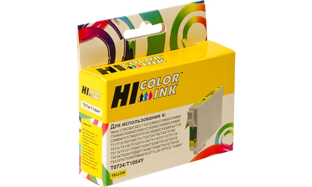 Картридж Hi-Color аналог Epson T0734; T07344A10; C13T10544A10; Yellow