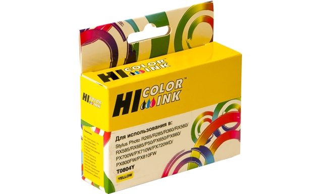 Картридж Hi-Color аналог Epson T0804; T08044010; Yellow