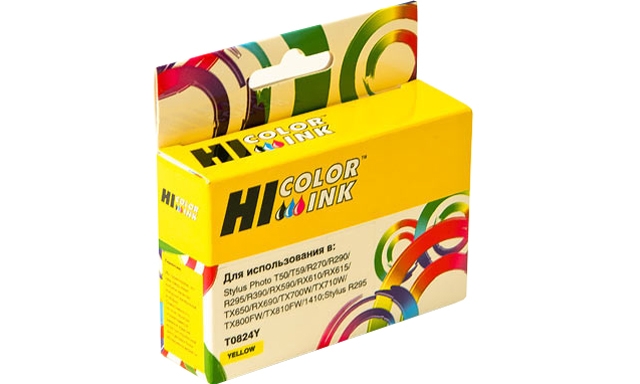  Hi-Color  Epson T0824; C13T08244A10; Yellow