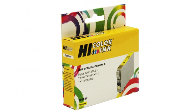  Hi-Color  Epson T0924; T09244A10; Yellow