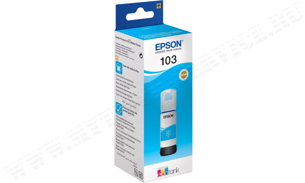 Чернила Epson EcoTank 103; C13T00S24A; Cyan