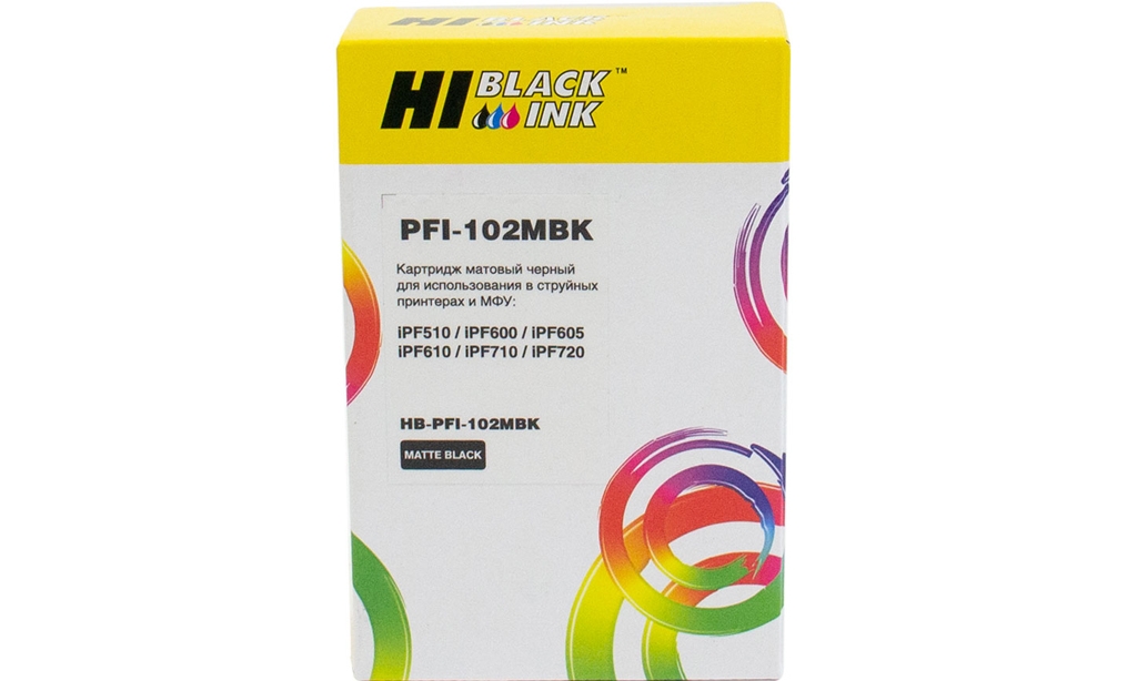  Hi-Black  Canon PFI-102MBk; 0894B001; Matte Black
